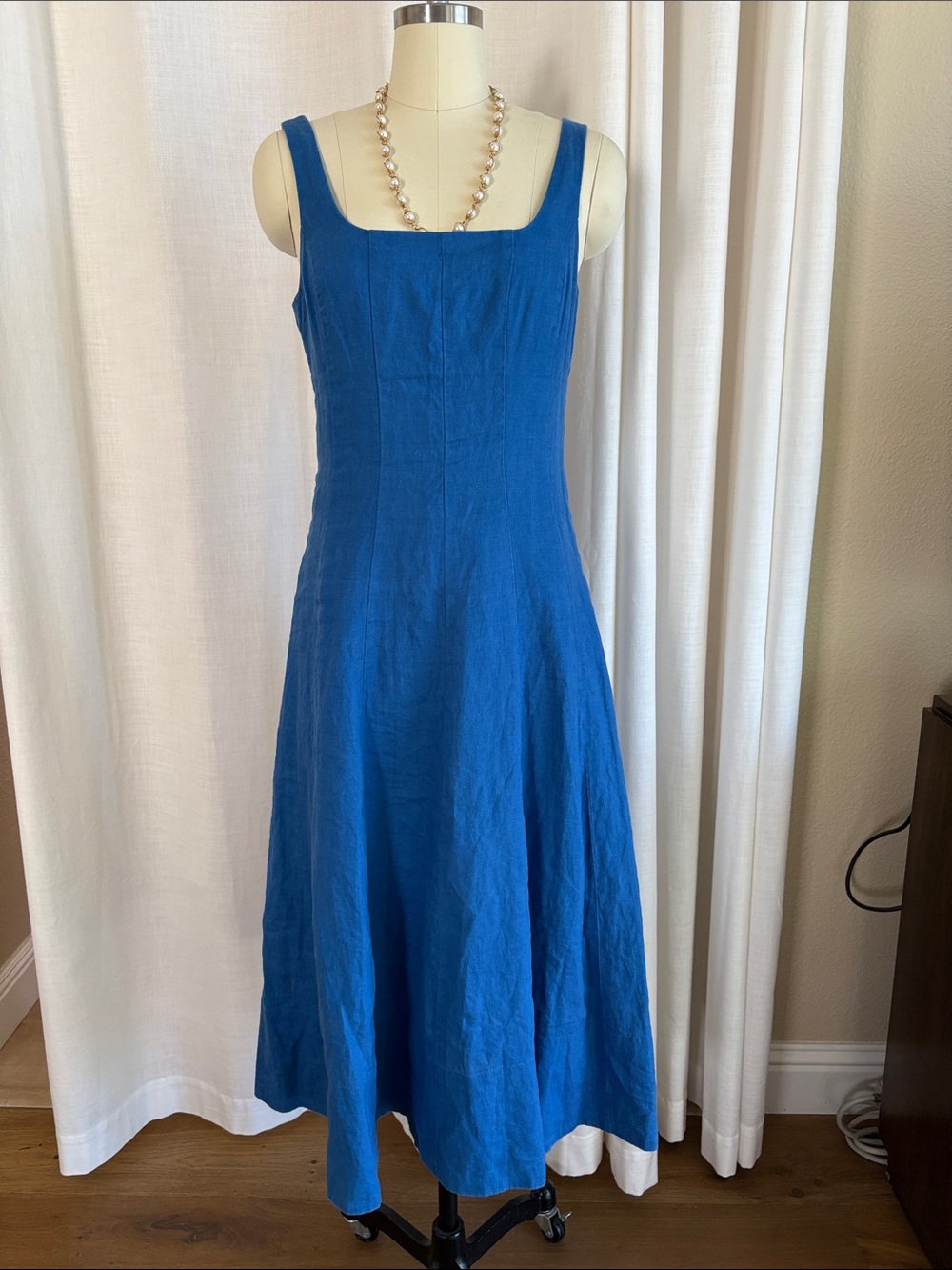 Calina linen midi dress